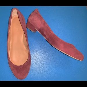 J. Crew Burgundy Suede Flats